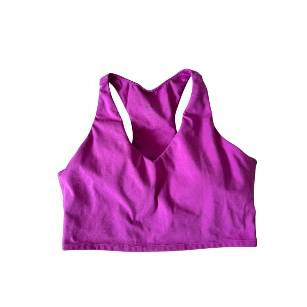 GapFit Sports Bra Activewear Racerback Cropped Top Purple Womens Size L